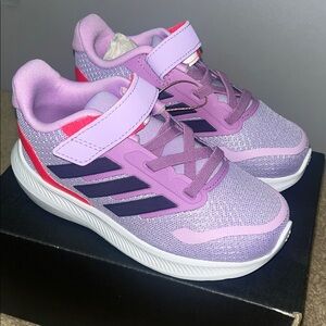 Adidas Kids Lavender and Pink Sneakers